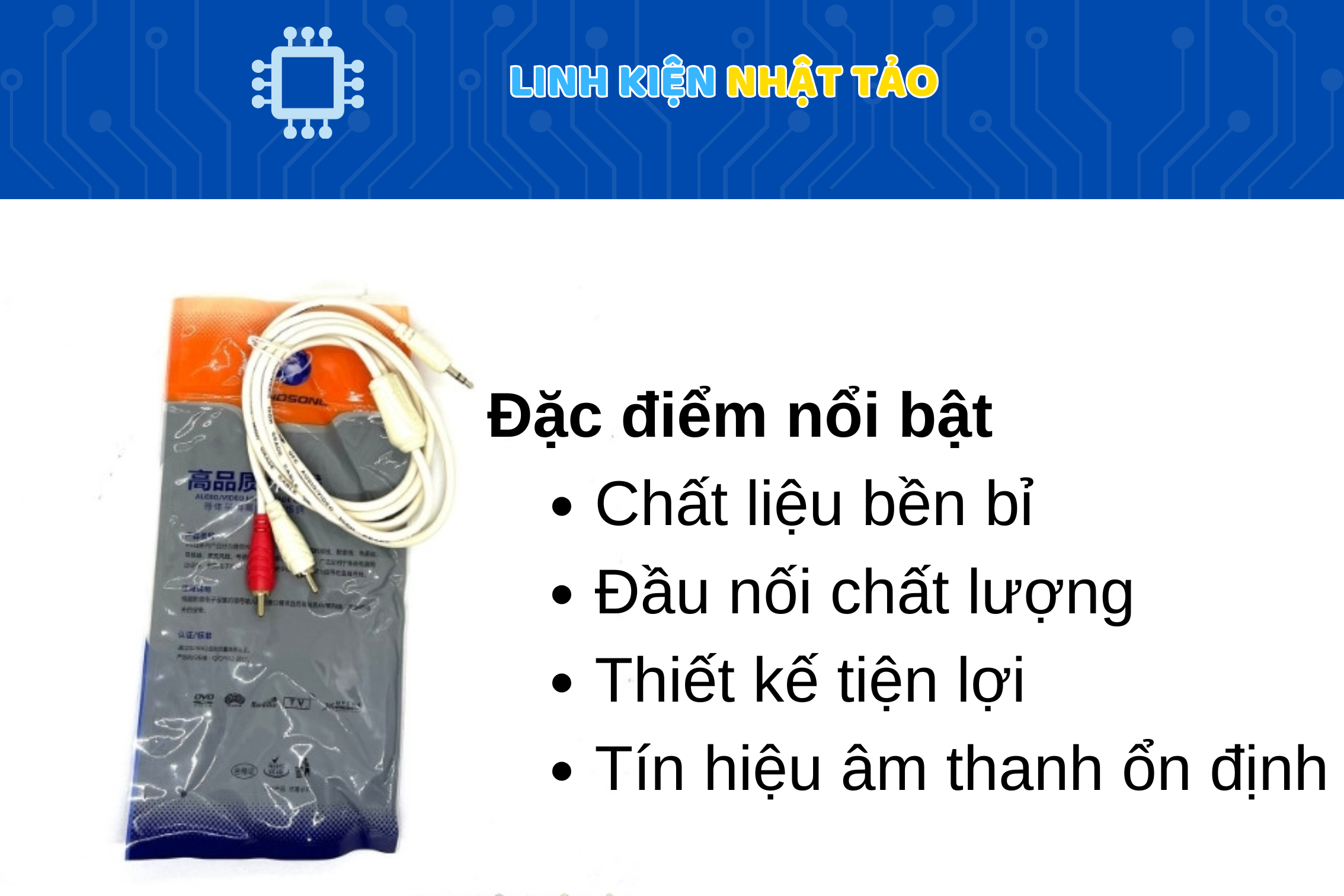 Dây AV 3 Ly Ra AV Q562 1.5m 02