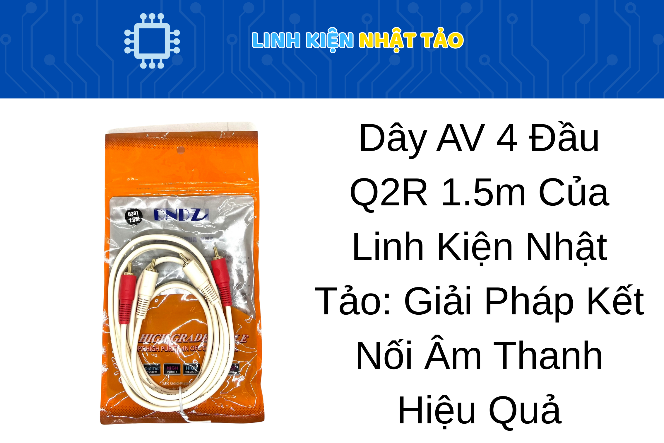 Dây AV 4 Đầu Q2R 1.5m 01